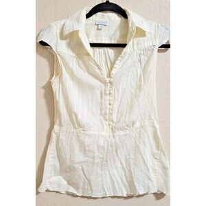 jovovich hawk for target womens blouse peasant top medium cream 100% cotton